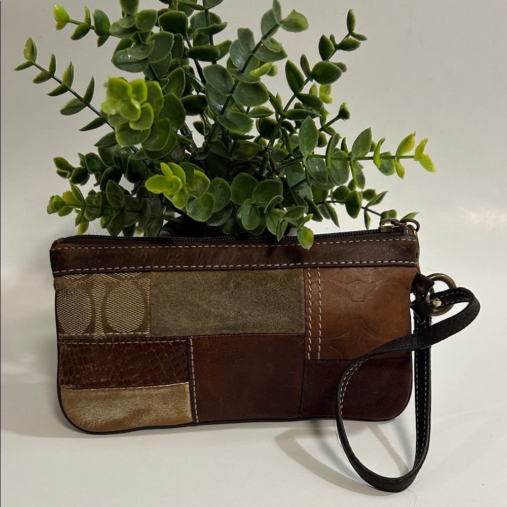 Coach Patchwork Leather Wristlet - Picture 8 of 11